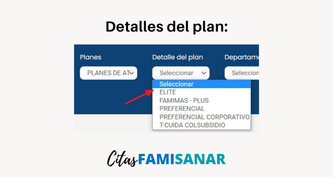 Detalles del plan del directorio médico famisanar PAC y PBS